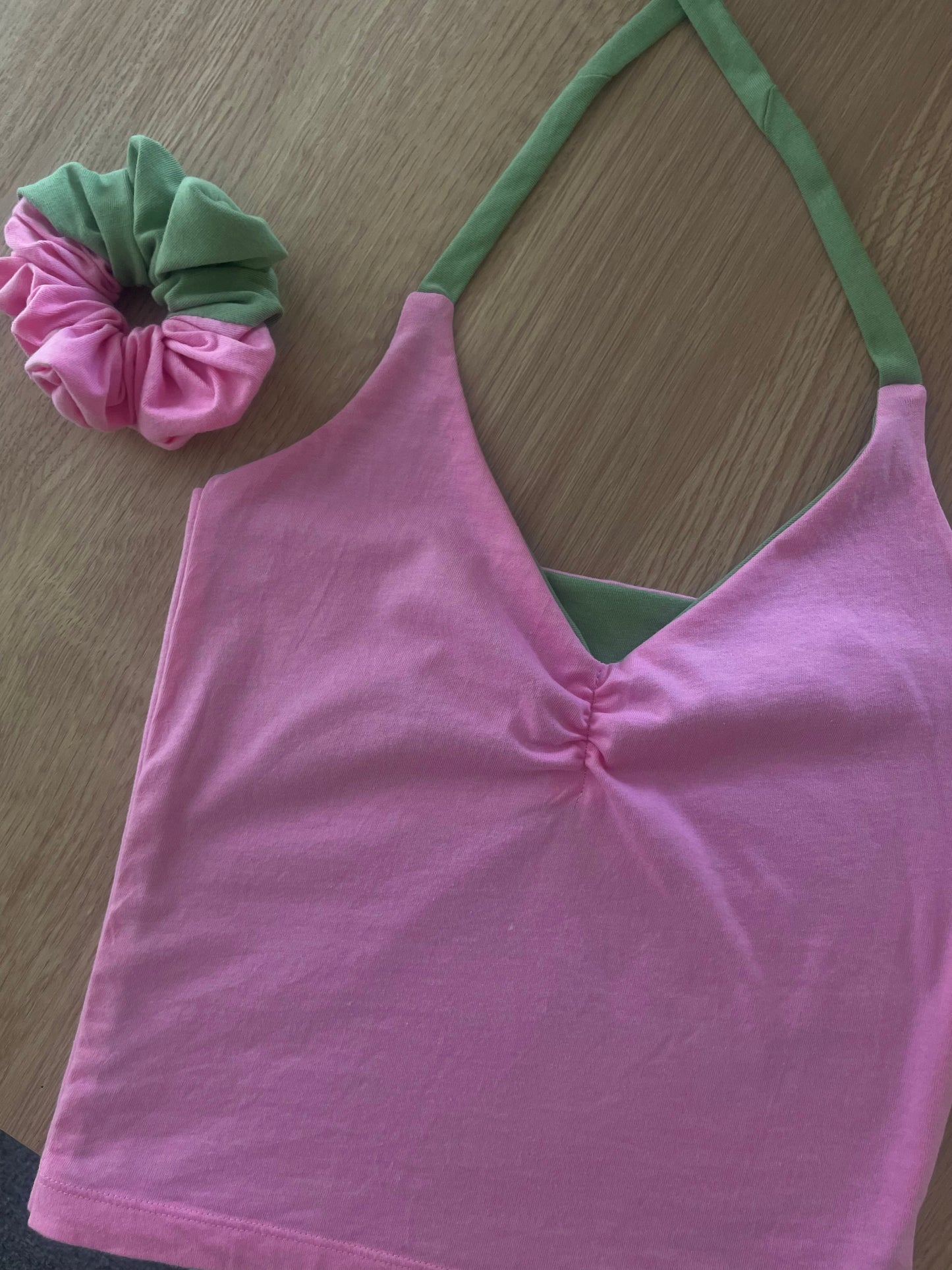 Anais reversible top with matching scrunchie | UK 6-8