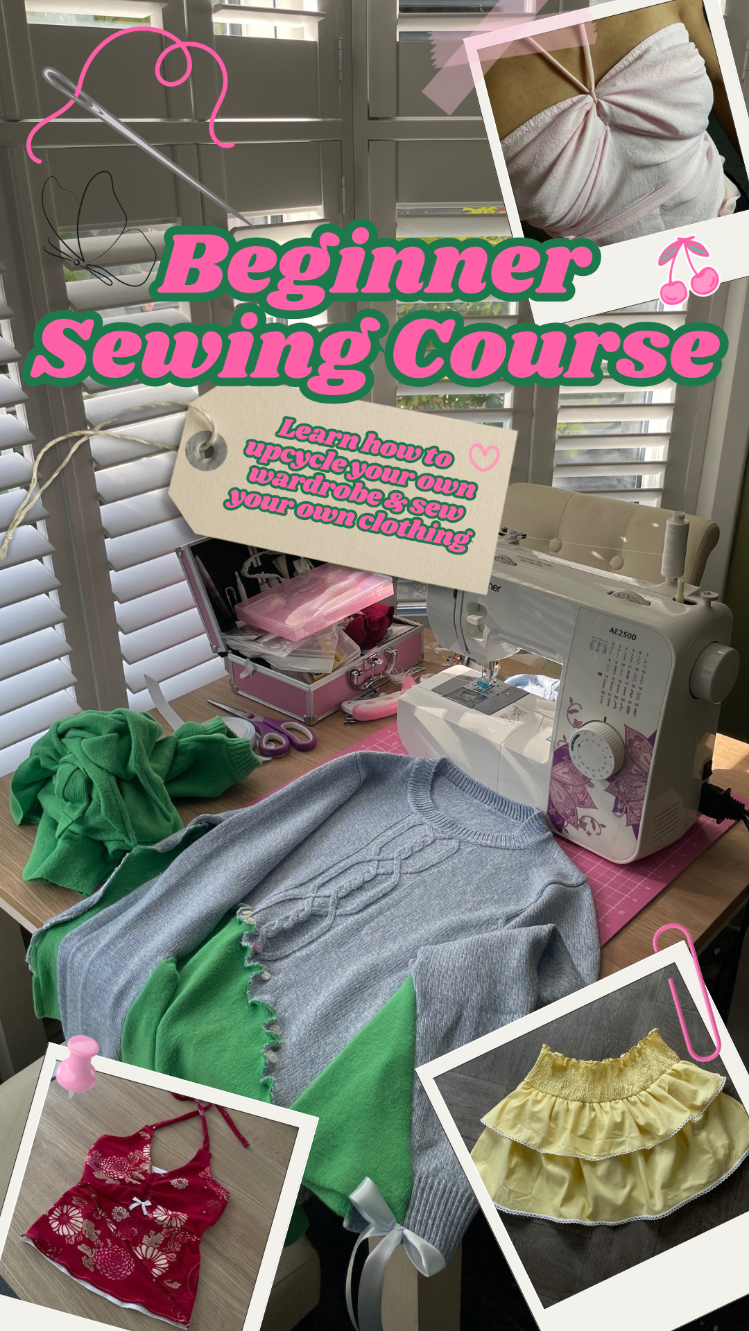 Online short course: Beginners guide to upcycling clothing through sewing | Discounted price for a limited time